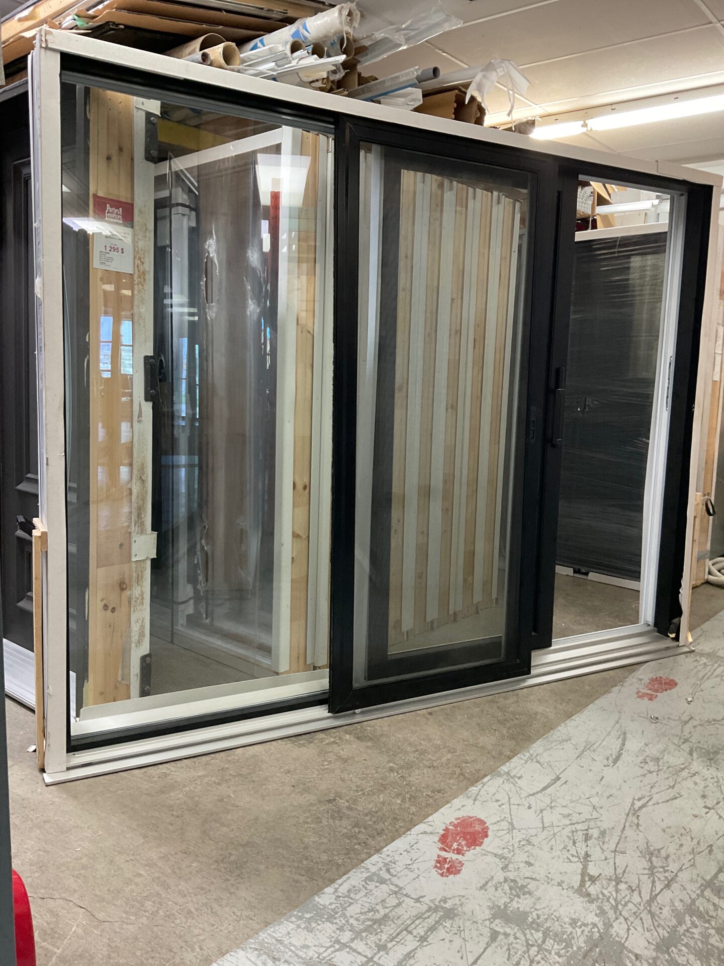 1473PP Porte patio Hybride 9 Noire 105 3/4 x81 1/8 ouv. Droite