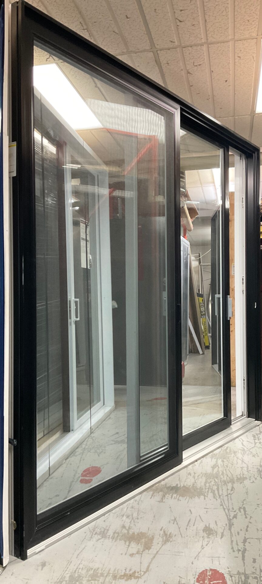 1474PP Porte patio LOFT Aluminium 8 Noire 95 1/2x95 1/2 ouv. Droite