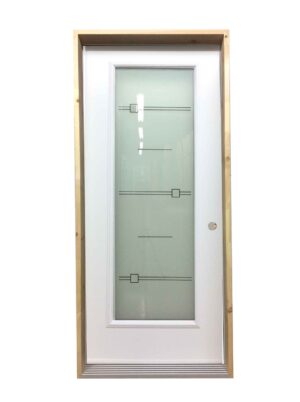 210PSM Porte d'acier 34" Gauche Verre Alsace