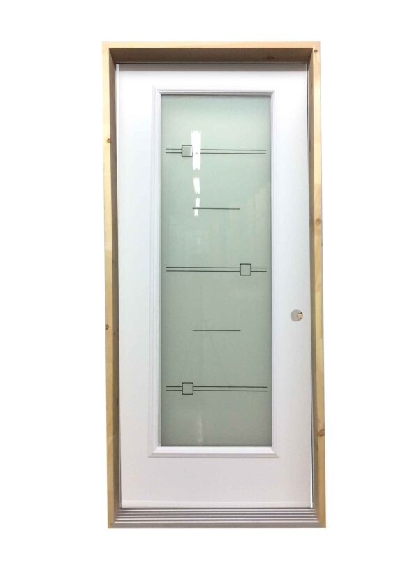 210PSM Porte d'acier 34" Gauche Verre Alsace
