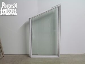 0771fp Fenêtre Fixe PVC Trapèze 29 x 1 Coté hauteur 50 1/2 x 1 Coté hauteur 38 1/4