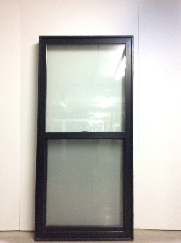 10123GH Fenêtre Guillotine HYBRIDE Noir 1 sect 1 ouvr Stock b  int 36 x 76