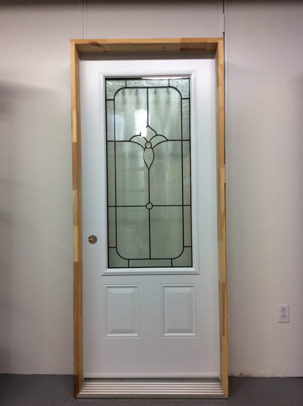 1021PSM Porte d'acier 34"D Blanche Style topaze tige patiner  23x49 - Image 2