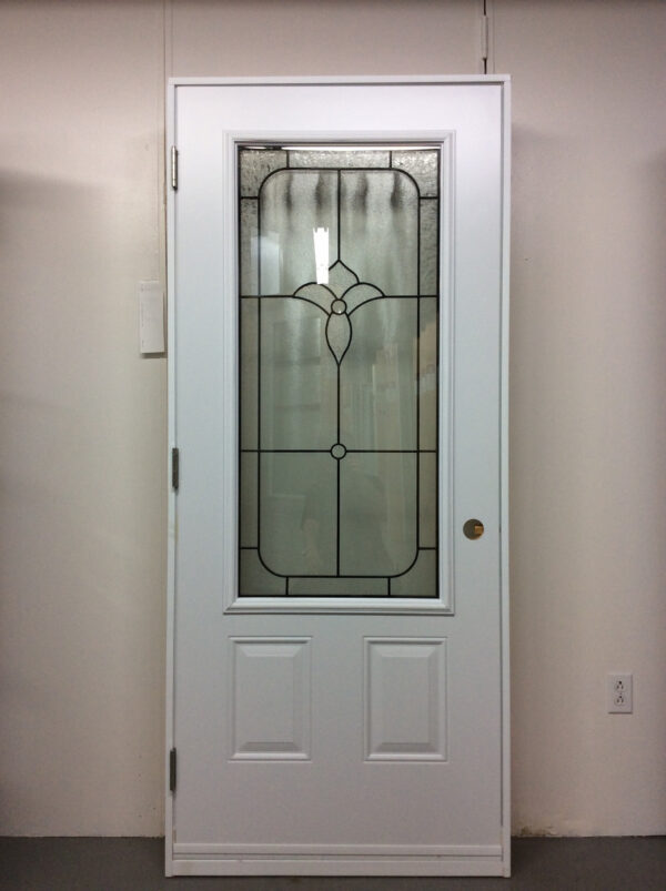 1021PSM Porte d'acier 34"D Blanche Style topaze tige patiner  23x49 - Image 3