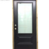 1042PSM Porte d'acier 34"D Noire Style plasma sablé  23x49