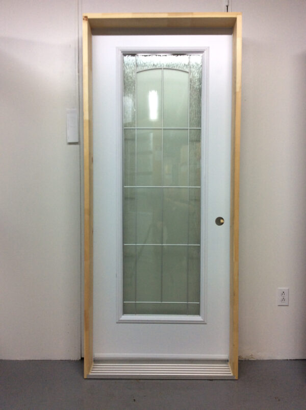 1070PA Porte d'acier 34"G Blanche Tige plomb 21x65