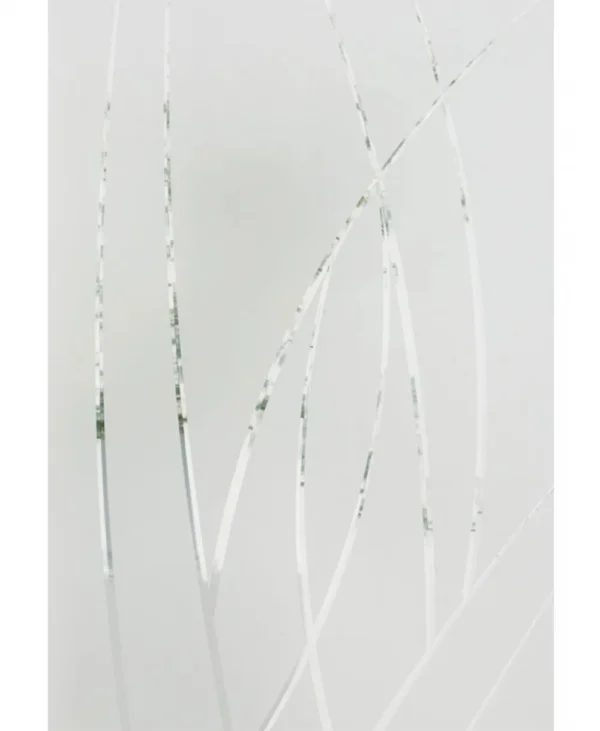 229PSM Porte d'acier 34" Gauche Blanche Verre Alys rainuré - Image 2