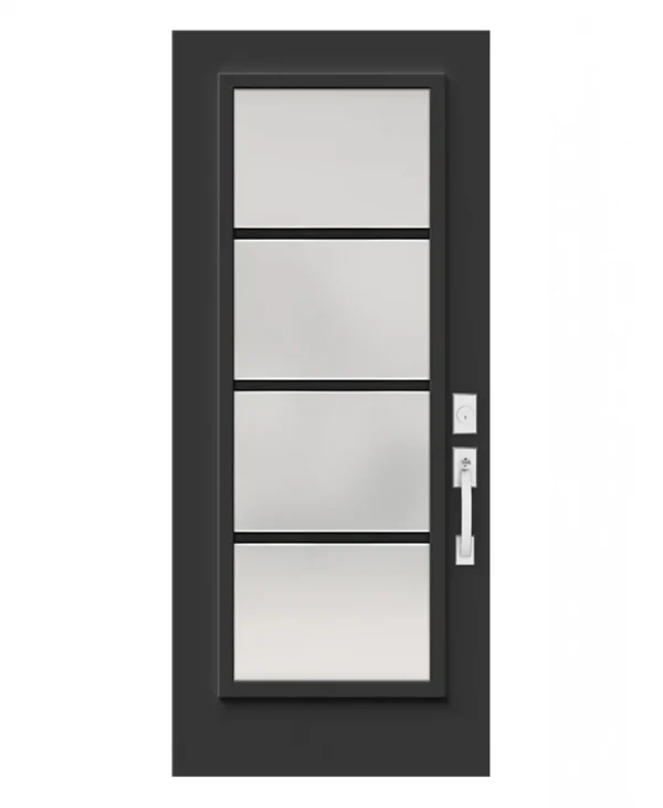 231PSM  Porte d'acier 34" Droite Noire Verre Pur - Image 2