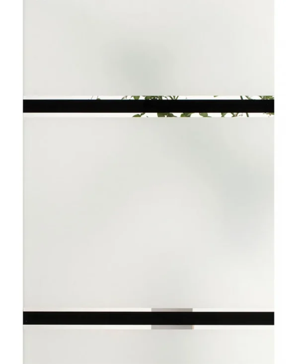 231PSM  Porte d'acier 34" Droite Noire Verre Pur - Image 4