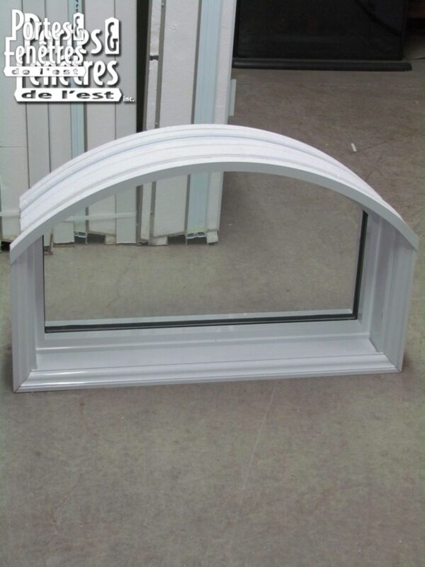 7607fa Fenêtre Fixe Alum Blanc Demi-lune Allongé 30 1/4 x 18 1/4