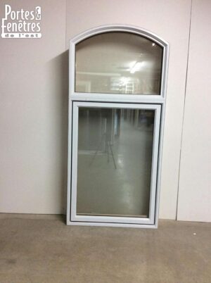 8857jbph Fenêtre Jumelée Battant Hybr 1 sect ouvr Blanc ext / Pin int 36 x 75 1/2