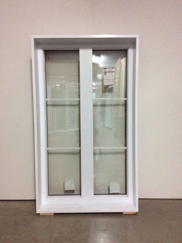 9618FP Fenêtre Fixe PVC Rouge vif 2 sect Carrelage 1x3 33 1/4 x 57 1/4 - Image 2