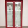 9619FP Fenêtre Fixe PVC Rouge vif 2 sect Carrelage 1x3 33 1/4 x 57 1/4