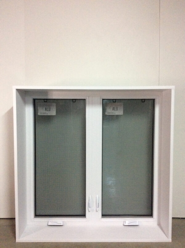 9761BP Fenêtre Battant PVC Blanc 2 sect 2 ouvr Verre givré  47  x 46 1/2 - Image 2