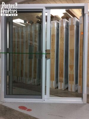 6PPD Porte Patio PVC Verre Low-E Blanc 70 1/2 X 81 Droite