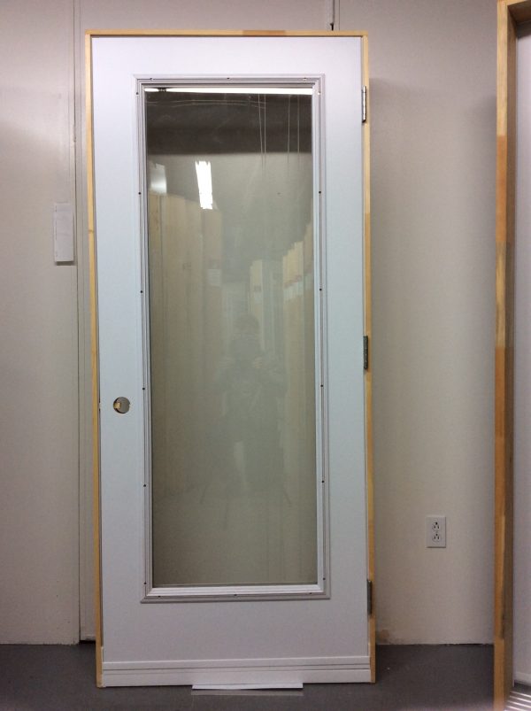 1176PA Porte d'acier 34"G Blanche Ligne sérigraphie  23x65 – Image 2