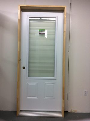 1178PA Porte d'acier 34"D Blanche Sérigraphie  23x49