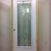 1183PSM Porte d'acier 34"D Blanche Vitrail zinc 21x65