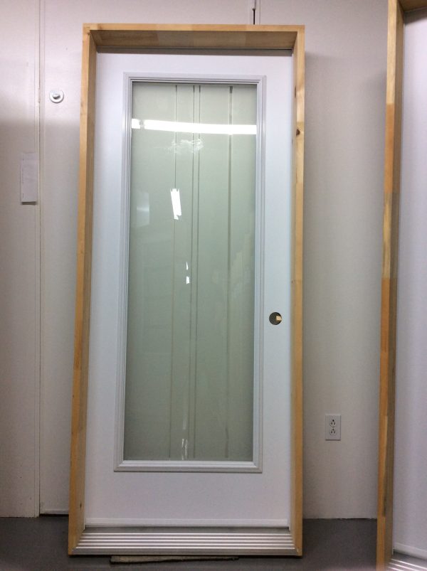 1173PA Porte d'acier 34"G Blanche Sérigraphie  23x65
