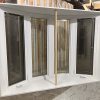 10311BWH Fenêtre Bay Window HYBRIDE Bronze moyen (m62) 4 sect 2 ouvr Vitrail tige laiton  84x60 1/4 - Image 2