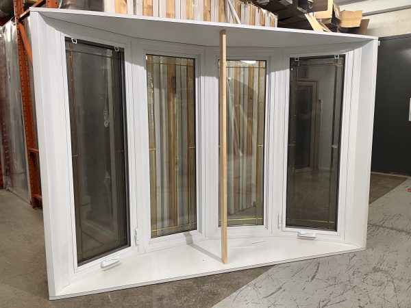10311BWH Fenêtre Bay Window HYBRIDE Bronze moyen (m62) 4 sect 2 ouvr Vitrail tige laiton  84x60 1/4 - Image 2