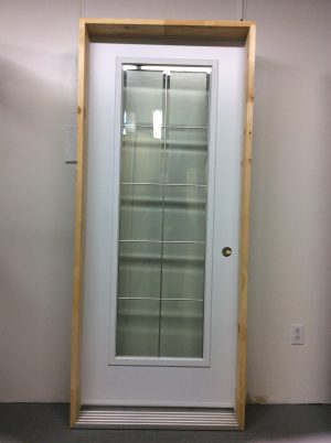1190PA Porte d'acier 34"G Blanche 10 carreaux tige zinc  21x65