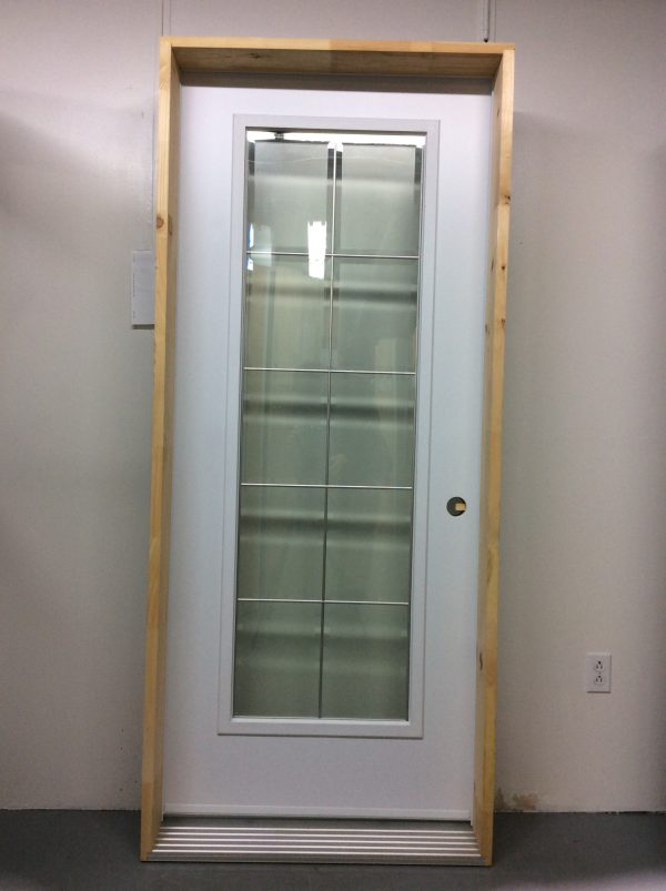 1190PA Porte d'acier 34"G Blanche 10 carreaux tige zinc  21x65