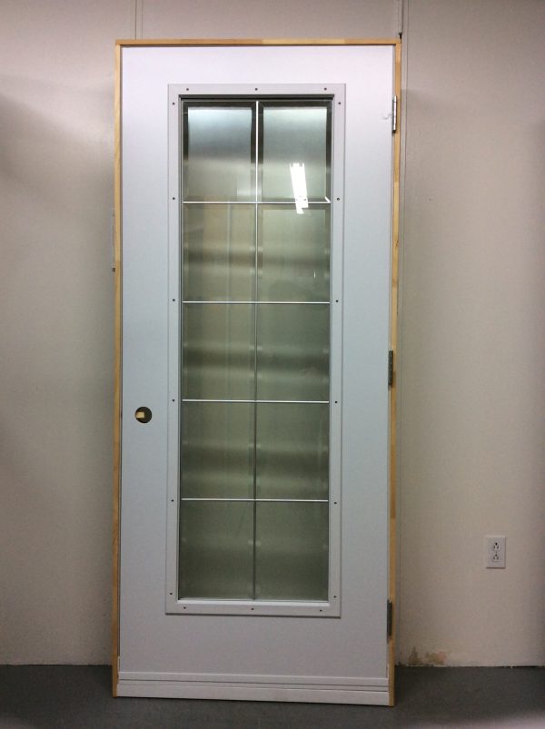 1190PA Porte d'acier 34"G Blanche 10 carreaux tige zinc  21x65 - Image 2