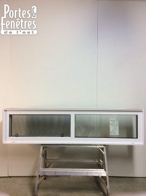 10297CP Fenêtre Coulissante PVC Blanc Coulissant simple 63 3/4 x 15 3/4