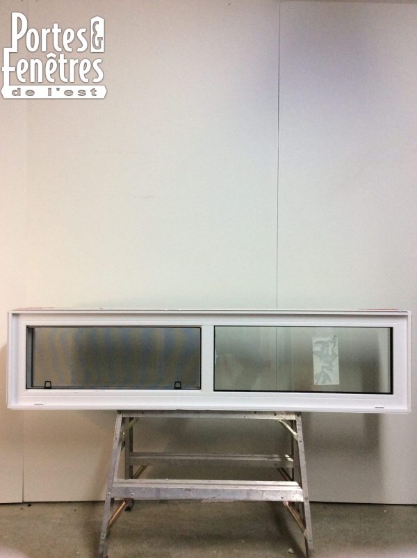 10297CP Fenêtre Coulissante PVC Blanc Coulissant simple 63 3/4 x 15 3/4