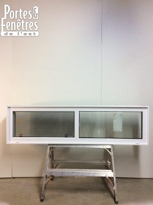 10298CP Fenêtre Coulissante PVC Blanc Coulissant simple 64 1/4 x 17 1/2