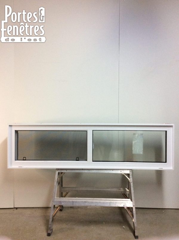 10298CP Fenêtre Coulissante PVC Blanc Coulissant simple 64 1/4 x 17 1/2