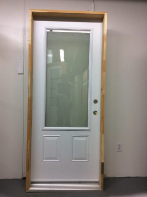 1199PSM Porte d'acier 34"G Blanche Texturé sablé  23x49