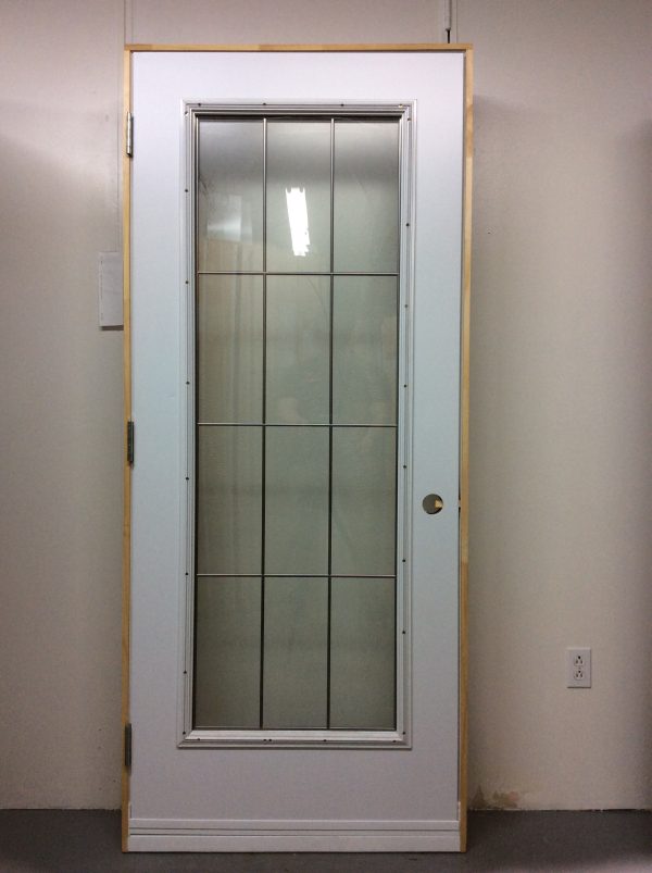 1186PA Porte d'acier 34"D Blanche Rainurées fleural attention poc penture milieu  21x65 - Image 2