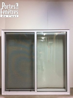 10252CP Fenêtre Coulissante PVC Blanc Coulissant simple  65 x 62 1/4