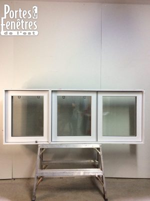 10263BP Fenêtre Battant PVC Blanc 3 sect 2 ouvr Battant egress 66 3/4 x 26