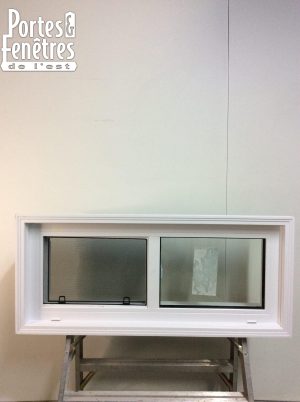 10272CP Fenêtre Coulissante PVC Blanc Coulissant simple 44 x 19 1/4