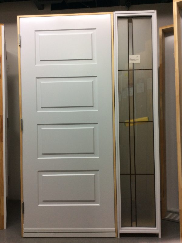 1205PA Porte d'acier 34"D Blanche Porte soho 34po  + Panneau latéral vitrail - Image 3