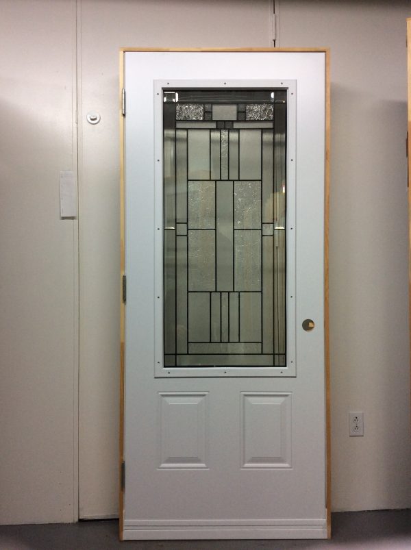 1209PSM Porte d'acier 34"D Blanche Cachet patiné  23x49 - Image 2