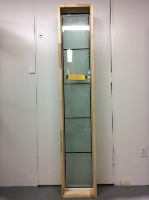 1206PA Porte d'acier D Blanche Panneau latéral vitrail sablé