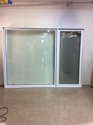 10389BP Fenêtre Battant PVC Blanc 2 sect 1 ouvr 95 3/4 x 72