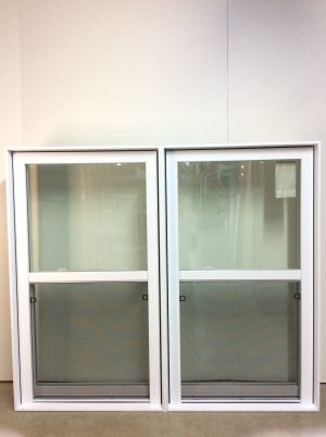 10405JG Fenêtre Jumelée Guillotine  Blanc 2 sect 2 ouvr 62 x 63 3/4