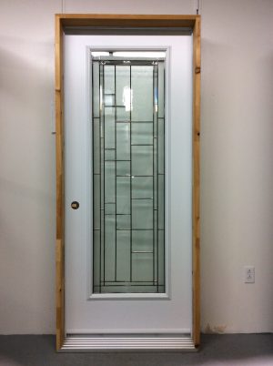 1231PSM Porte d'acier 34"D Blanche Cubisme ébonie 21x65