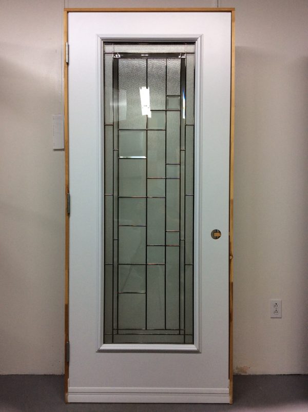 1231PSM Porte d'acier 34"D Blanche Cubisme ébonie 21x65 – Image 2