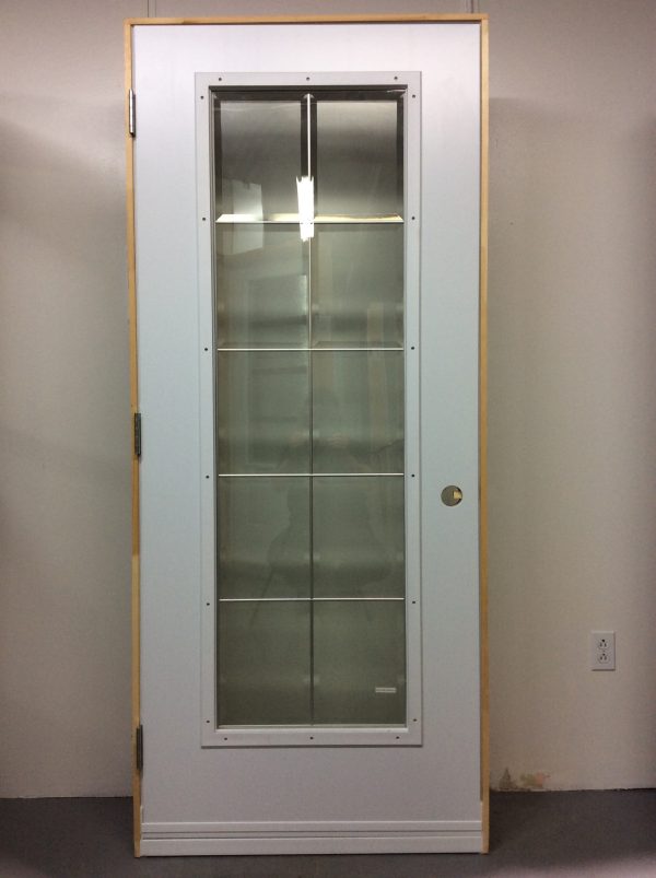 1233PSM Porte d'acier 34"D Blanche 10 carreau verre screen biseauté  21x65 - Image 2
