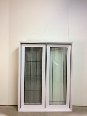 10415BP Fenêtre Battant PVC Blanc 2 sect 1 ouvr Carrellage tubulaire  39 7/8 x 51 1/2