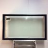 10430FP Fenêtre Fixe PVC Noir Verre givré  coin cadre pvc brisé 57 3/8 x 33 1/8