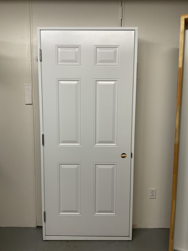1260PA Porte d'acier 34"D Blanche 6 pann – Image 2
