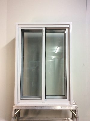10416CA Fenêtre Coulissante Aluminium Blanc Coulissant double  26 1/2 x 38 1/2