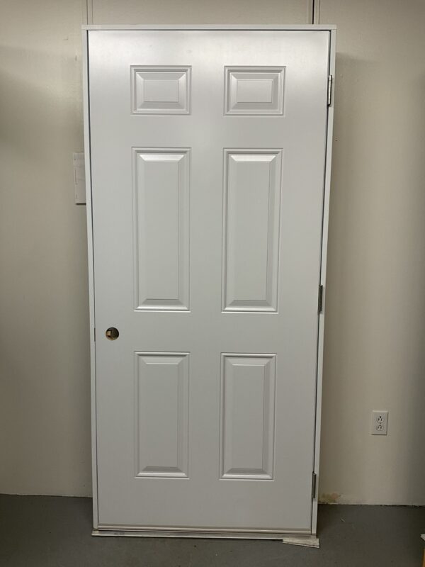 1278PA Porte d'acier 36"D Blanche Porte cabanon seuil plat